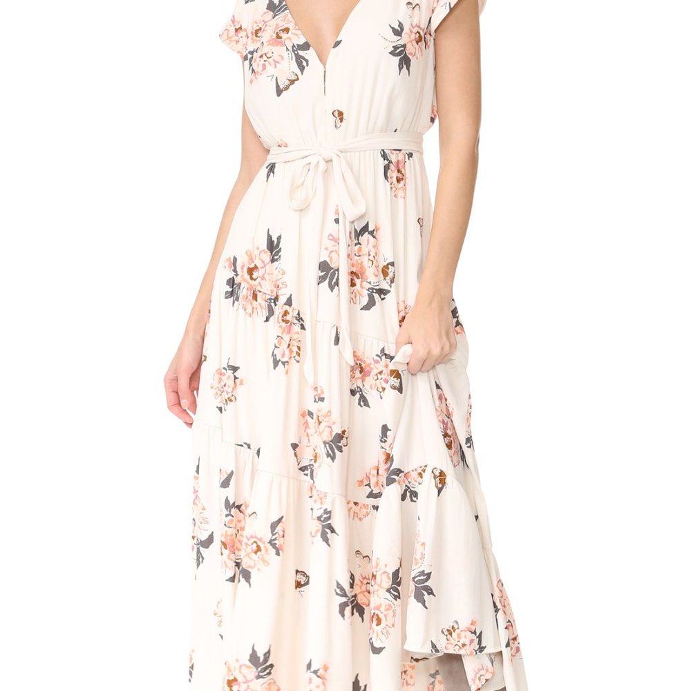FREE PEOPLE All I Got Floral Maxi Dress Ivory